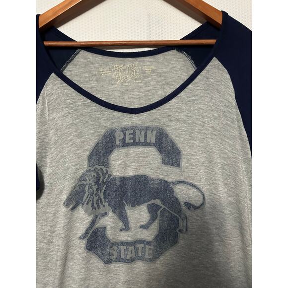 Penn State Nittany Lion Original Retro Brand Gray Long Sleeve Raglan T Shirt XL - Picture 4 of 9